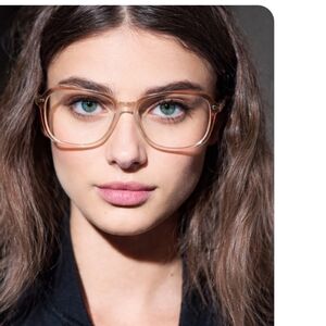 vintage 1980s oversized eyeglasses frames in an apricot Size 52 20 140